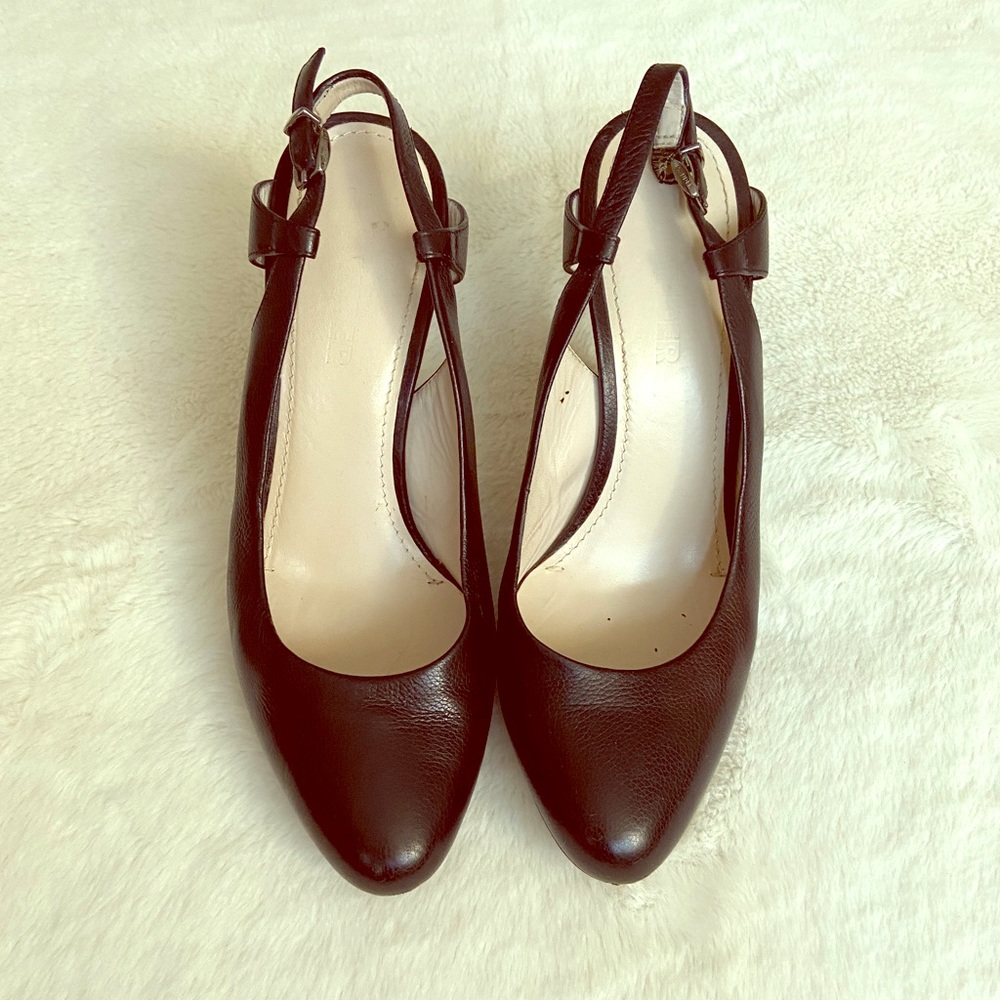 Jil Sander black platform pumps